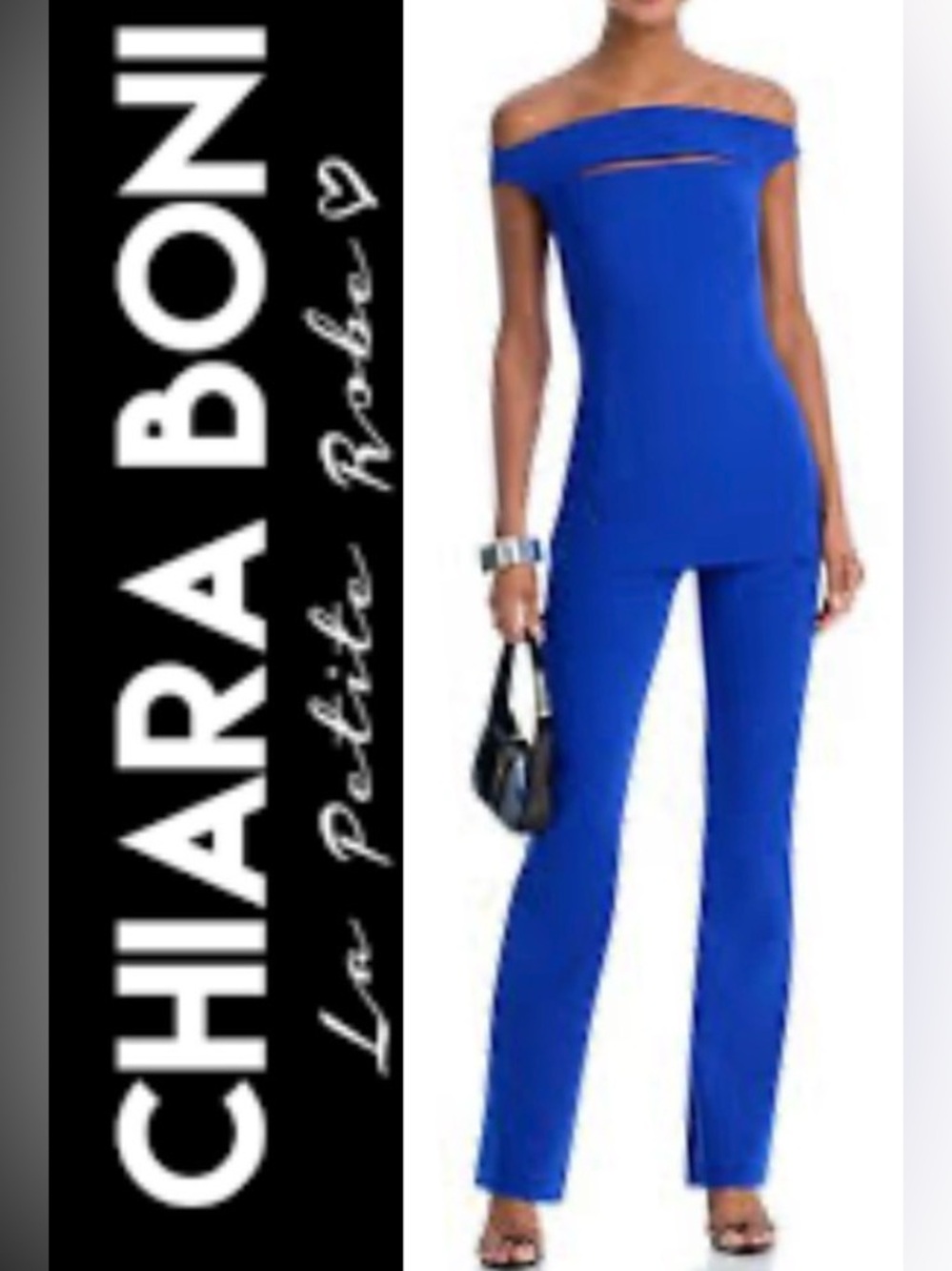 Chiara Boni La Petite Robe Rebecca Blue 2-Piece Top & Pants Set EU 40 US 4 NWT